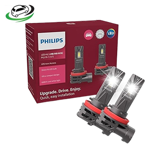 Philips HL H8/H9/H16 Ultinon U2500 Access Led Bulb Set of 2 (+80% Brightness)