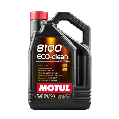 Motul 8100 Eco-Clean C5/C6 SAE 0W-20 5Ltrs